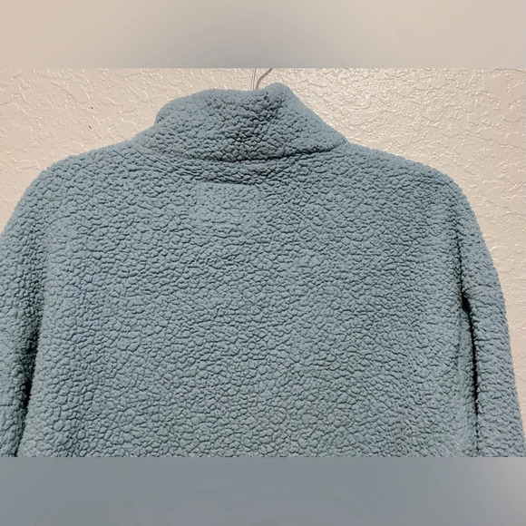 American Eagle Blue 1/4 Zip Pullover, Sherpa - Picture 7 of 9